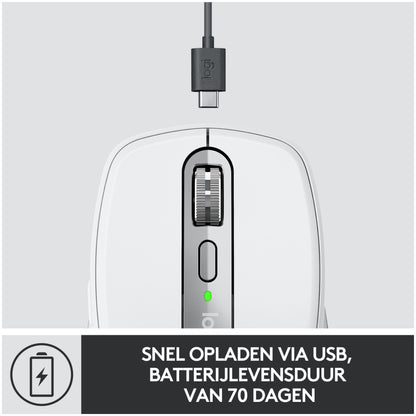 Miš brezžična + Bluetooth za notesnike Logitech MX Anywhere 3 Darkfield polnilna 4000DPI siva (910-005989)