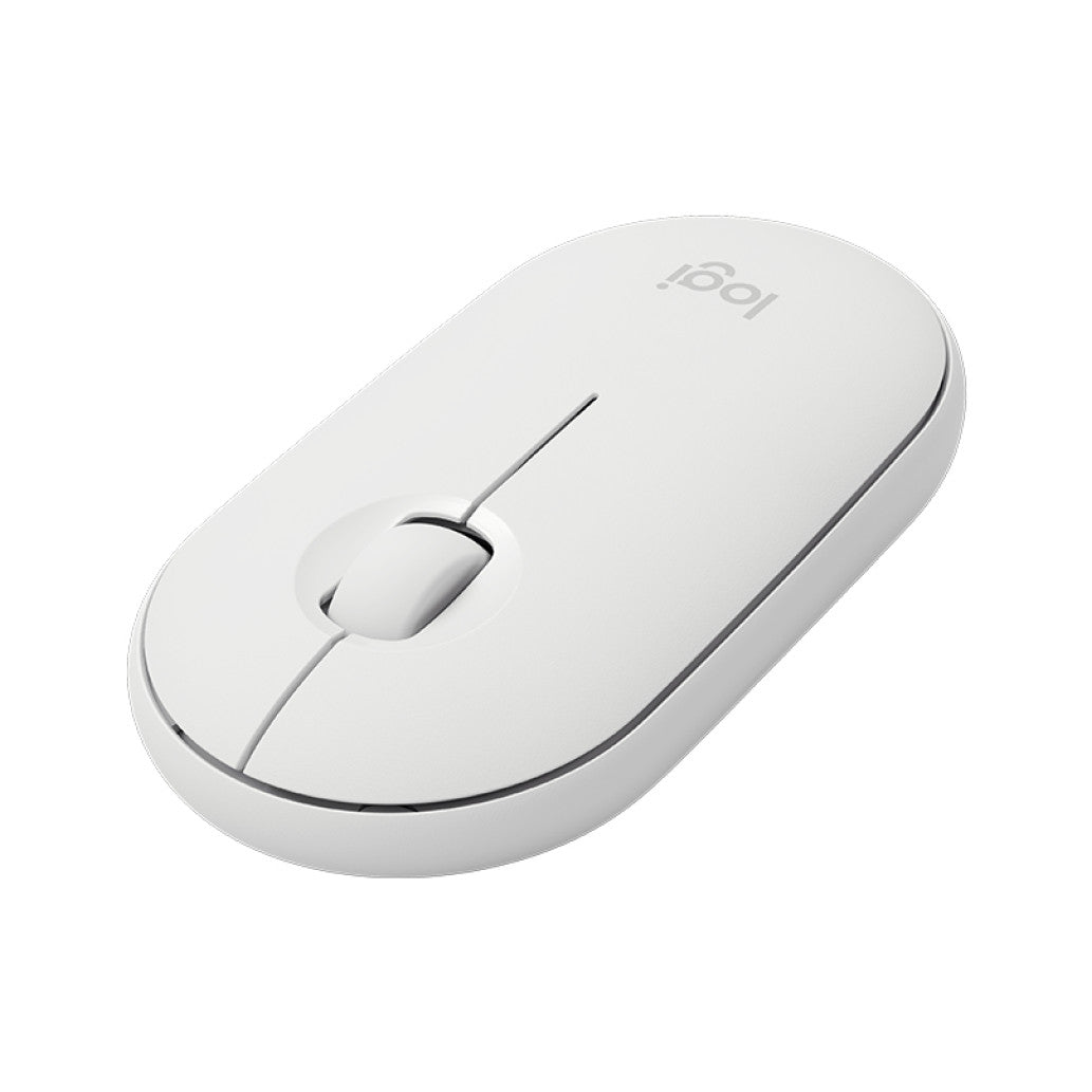 Miš Logitech brezžična + Bluetooth optična M350 bela Pebble (910-005716)