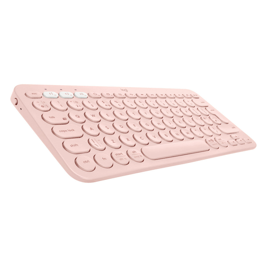 Tipkovnica Logitech brezžična K380 Multi-Device SLO mini roza SLO gravura (920-009867)