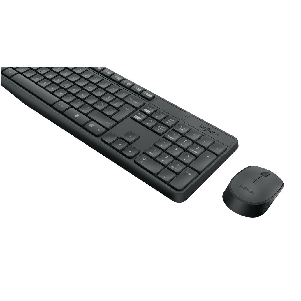 Tipkovnica in miš Logitech brezžična desktop MK235 SLO črna (920-008031)