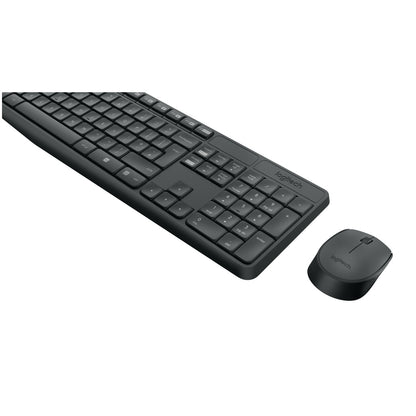 Tipkovnica in miš Logitech brezžična desktop MK235 SLO črna (920-008031)