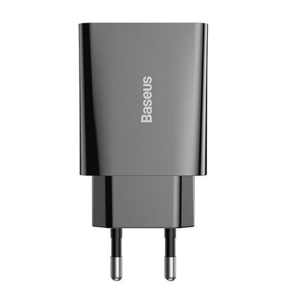 Hišni polnilec 100-240V => 1x USB-C 20W Baseus črn (CCFS-SN01)