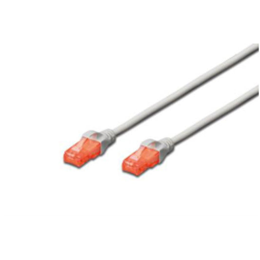 KABEL PATCH UTP Cat 6   0,25m  RJ45 1Gbit Digitus - siv