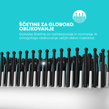 REVAMP PROGLOSS DEEPFORM CERAMIC STRAIGHTENING BRUSH - BR-1850 KRTAČA - BELE BARVE