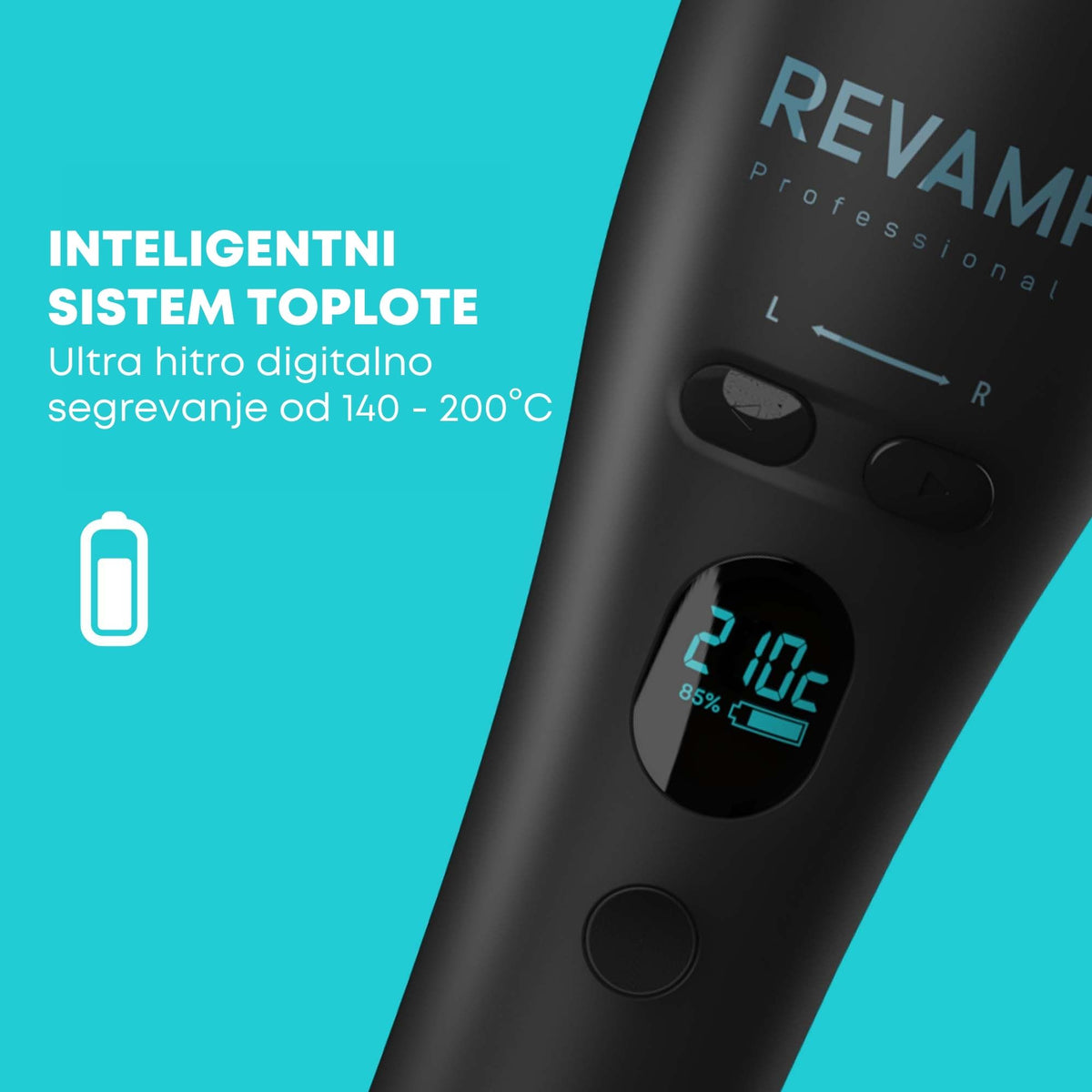 REVAMP iGEN PROGLOSS CORDLESS HOLLYWOOD CURL AUTOMATIC ROTATING CURLER - CL-2750