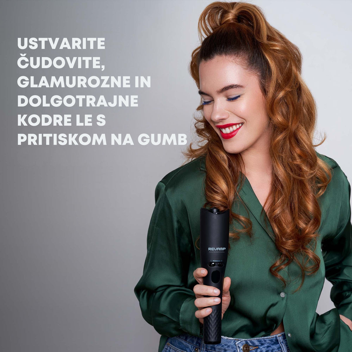 REVAMP iGEN PROGLOSS CORDLESS HOLLYWOOD CURL AUTOMATIC ROTATING CURLER - CL-2750