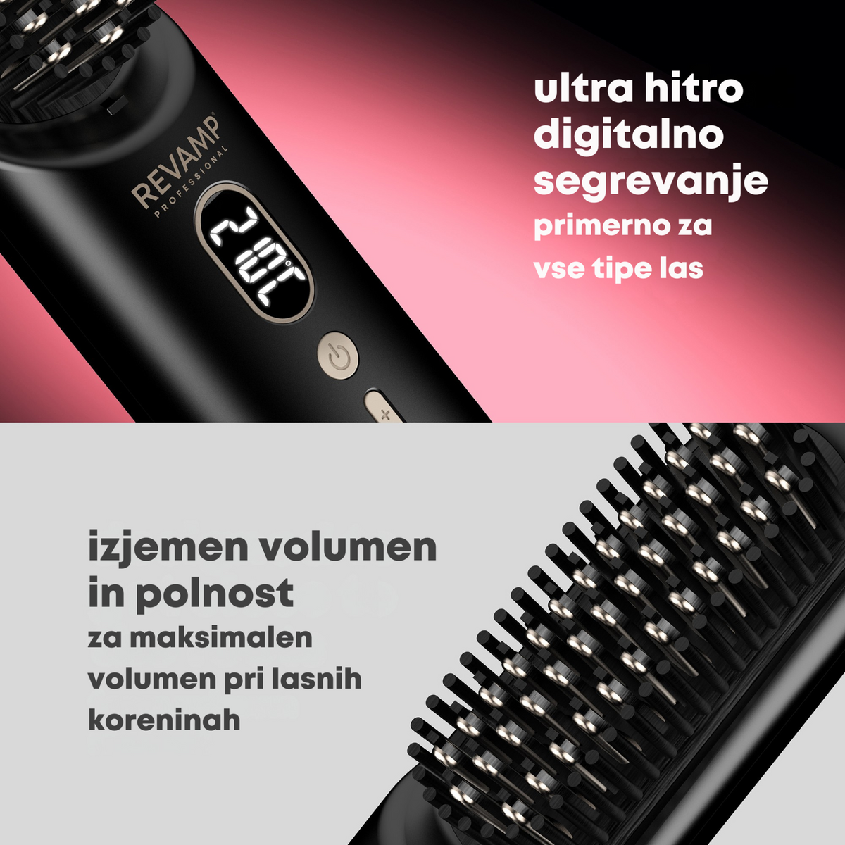 REVAMP STRAIGHT & GO - COMPACT BRUSH BR-1950 VROČA KRTAČA