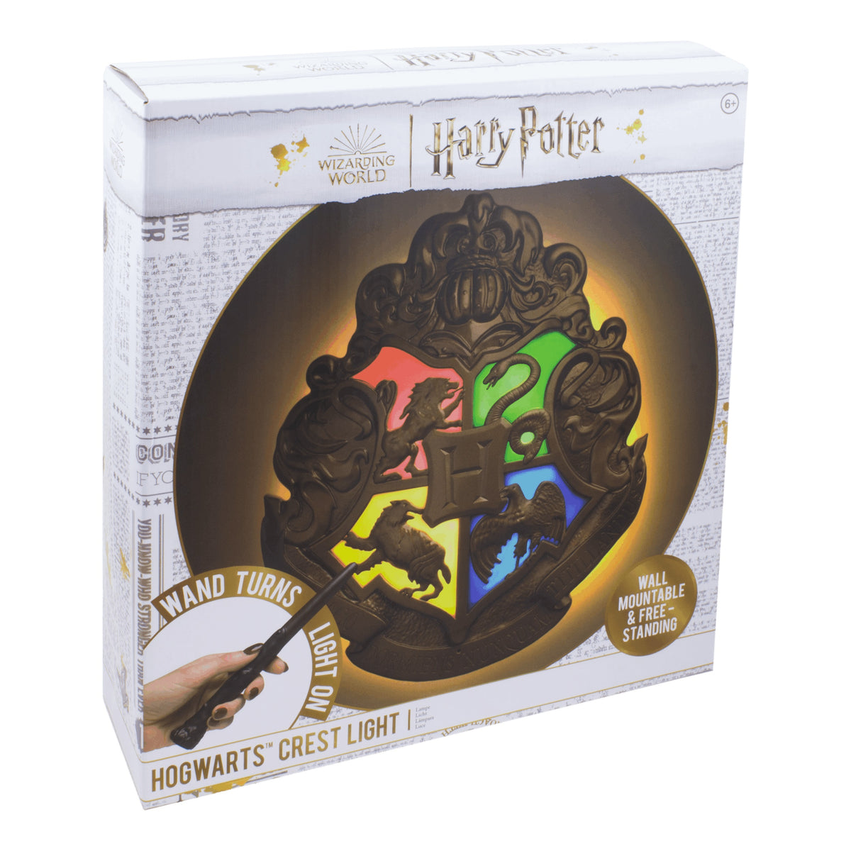 PALADONE Harry Potter Hogwarts crest namizna svetilka z daljincem