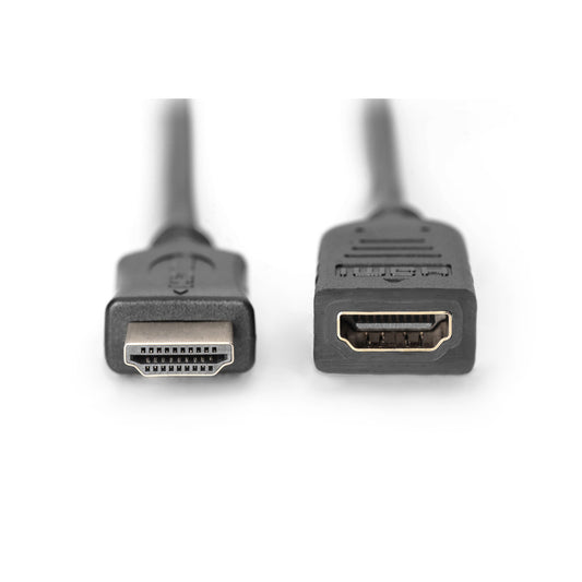 Kabel HDMI(m)=>HDMI(ž) v1.4 2,00m podaljšek pozlačeni kontakti črn Digitus (AK-330201-020-S)