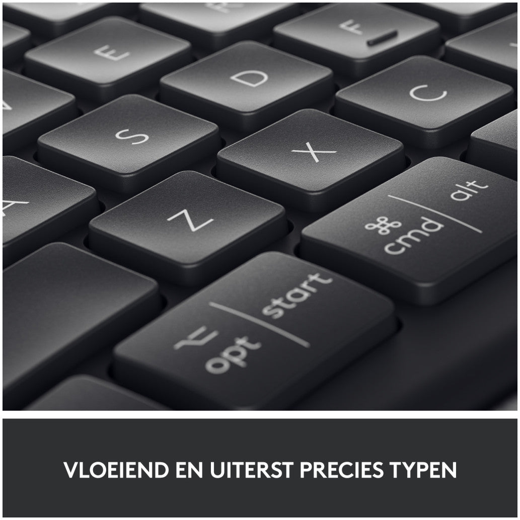 Tipkovnica brezžična + Bluetooth Logitech K860 Ergo International US | SLO gravura grafitna (920-010108)
