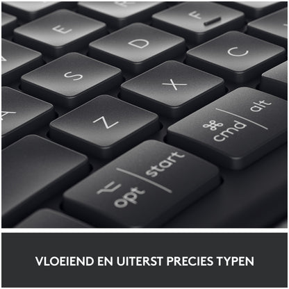 Tipkovnica brezžična + Bluetooth Logitech K860 Ergo International US | SLO gravura grafitna (920-010108)
