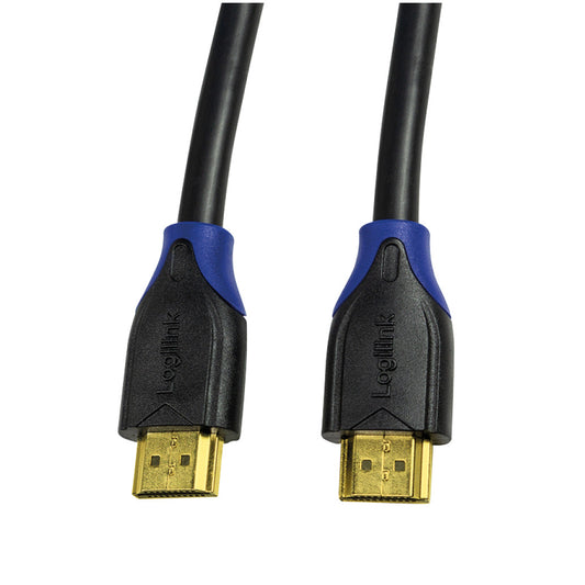Kabel HDMI(m)=>HDMI(m) v2.0 5,00m 4K/60Hz pozlačeni kontakti črn LogiLink (CH0064)