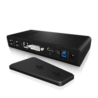 Priklopna postaja USB-A =>Icy Box IB-DK2241AC HDMI DVI 4xUSB2.0, 3xUSB3.0 1xLAN 2x3,5mm (20850)