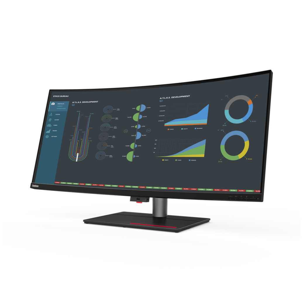 Monitor Lenovo 100,8 cm (39,7") P40w-20 5120x2160 Curved IPS 5ms HDMI DisplayPort 2xThunderbolt-4 USB-C 96W 4xUSB3.2 HAS  sRGB99% RJ45 Delta E<2 calibration