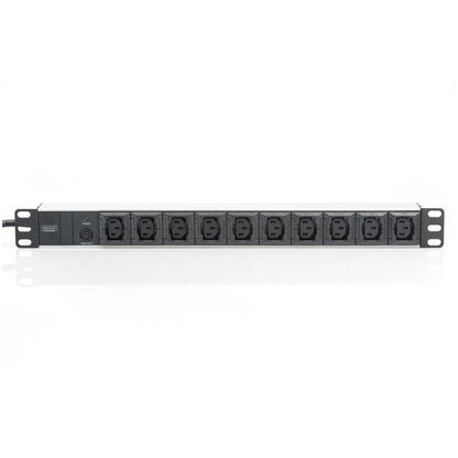 Razdelilec Digitus 48cm 10xEuro C13 ALU UPS Digitus črno/siv