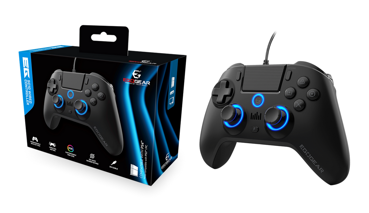 EGOGEAR SC10 RGB KONTROLER ZA PS4, PC, PS3 - ČRNE BARVE
