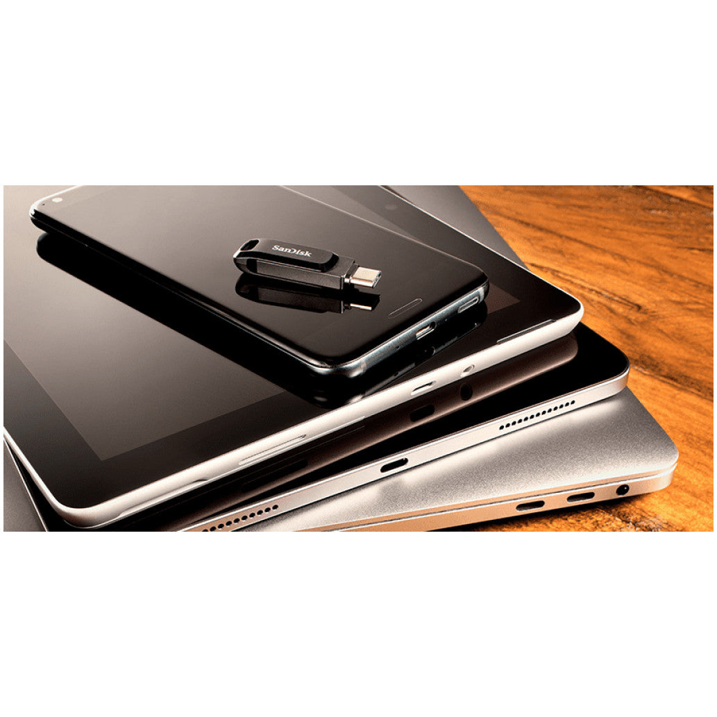 Spominski ključek 256GB USB 3.2/USB-C Sandisk Dual Drive Go 150MB/s plastičen vrtljiv črn (SDDDC3-256G-G46)