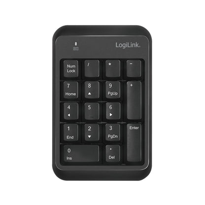 Tipkovnica LogiLink numerična, 17 gumbov brezžična Bluetooth V5.1 črna (ID0201)