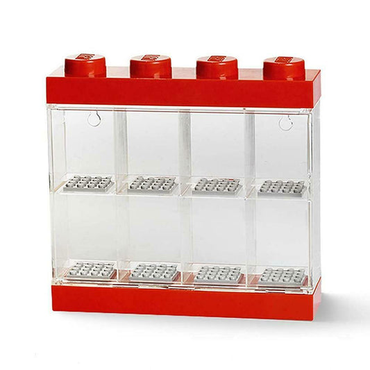 LEGO MINIFIGURE DISPLAY CASE 8 RED