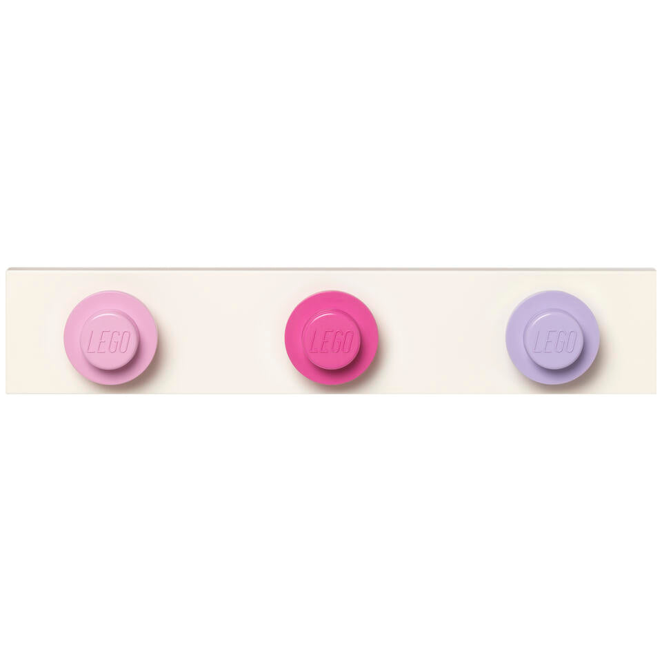 LEGO WALL HANGER RACK PINK - DARKPINK - LILAC STENSKI OBEŠALNIK