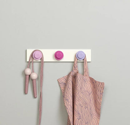 LEGO WALL HANGER RACK PINK - DARKPINK - LILAC STENSKI OBEŠALNIK