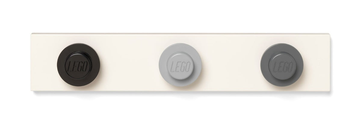 LEGO WALL HANGER RACK BLACK - LIGHT GRAY - GRAY STENSKI OBEŠALNIK