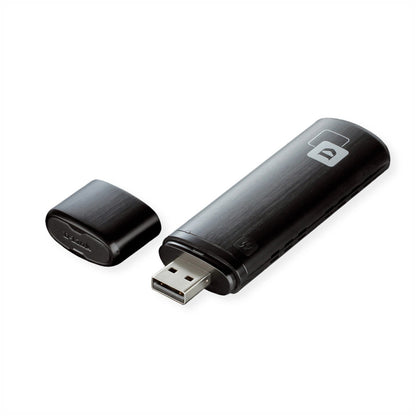 Brezžični mrežni adapter USB 2.0 D-link WiFi5 802.11ac AC1200 867Mbit/s dualband 1x notranja antena (DWA-182)