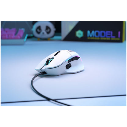 Gaming miška Žična Glorious Race Ace, bela bel (GLO-MS-I-MW)