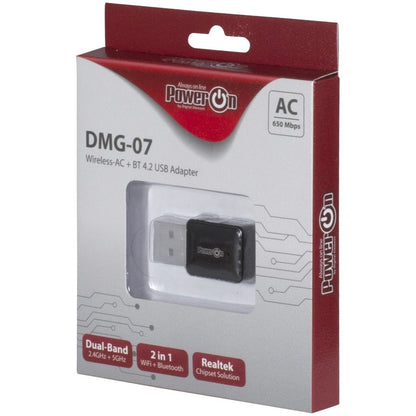 Brezžični mrežni adapter USB 2.0 Inter-Tech DMG-07 WiFi5 802.11ac AC650 650Mbit/s Dualband Nano BT 4.0 (88888146)