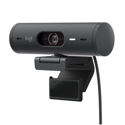 Spletna kamera Logitech BRIO 500 4MP FHD 30FPS 90° USB-C grafitna Autofokus 4xdigitalni zoom dvojni mikrofon pokrov za lečo (960-001422)