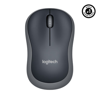 Miš Logitech brezžična M185 za notesnike siva nano (910-002235)