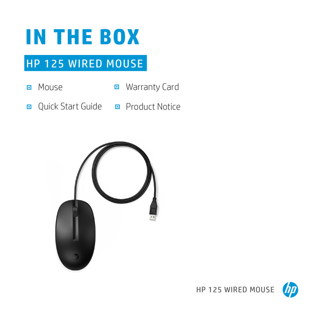 Miš HP 125 USB - črna (265A9AA)