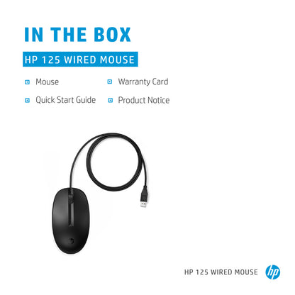 Miš HP 125 USB - črna (265A9AA)