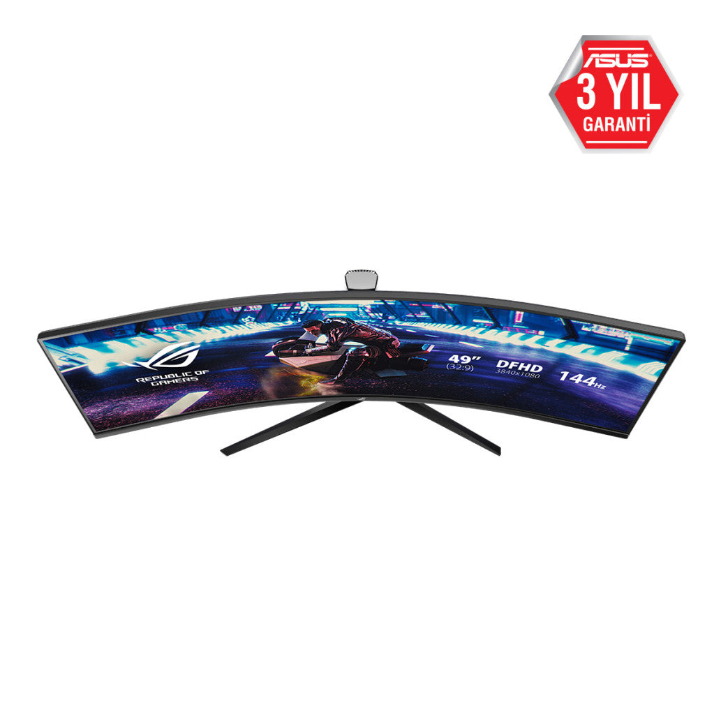 Monitor Asus 124,5 cm (49,0") XG49VQ 3840x1080 Curved Gaming 144Hz VA 4ms 2xHDMI DisplayPort 2xUSB3.2 HAS Zvočniki 2x5W  sRGB125% FreeSync Premium PRO BT HDR400 Strix