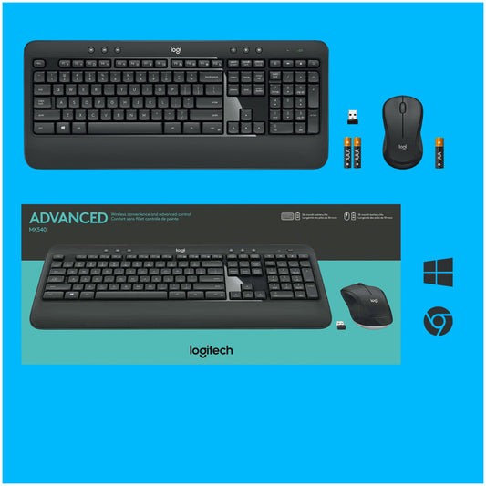 Tipkovnica in miš Logitech brezžična desktop MK540 US international Unyfiying Combo advanced (920-008685)