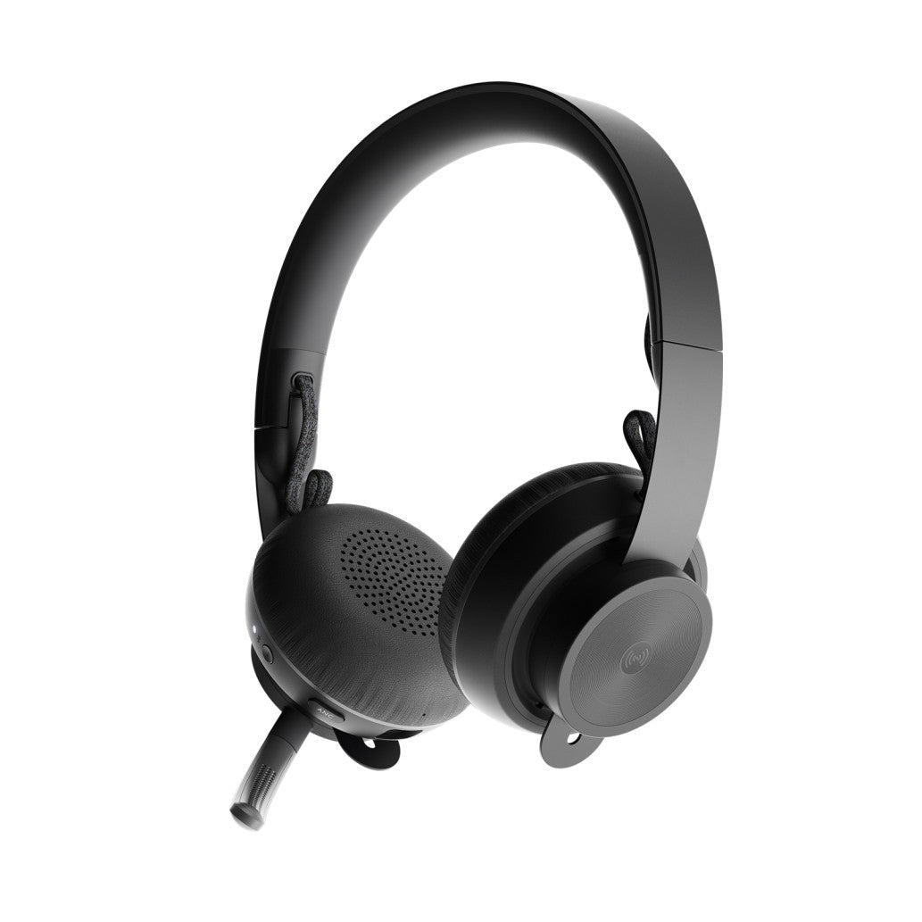 Slušalke brezžične Logitech naglavne z 2x mikrofonom Bluetooth + USB-C Zone Plus črna Bluetooth (981-000919)