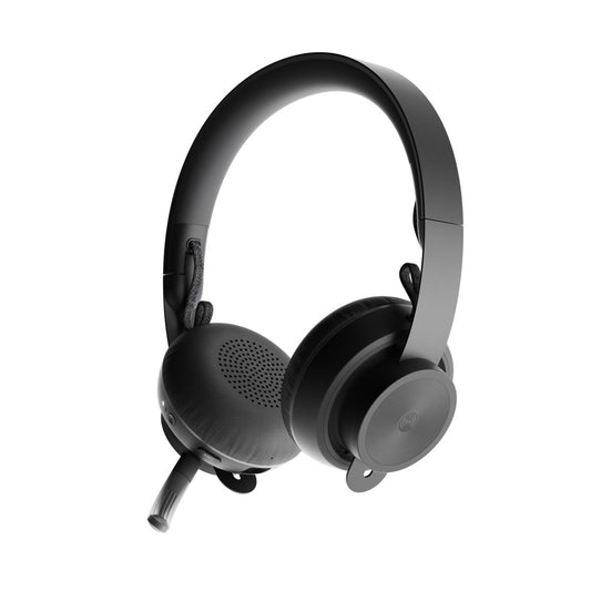 Slušalke brezžične Logitech naglavne z 2x mikrofonom Bluetooth + USB-C Zone Plus črna Bluetooth (981-000919)