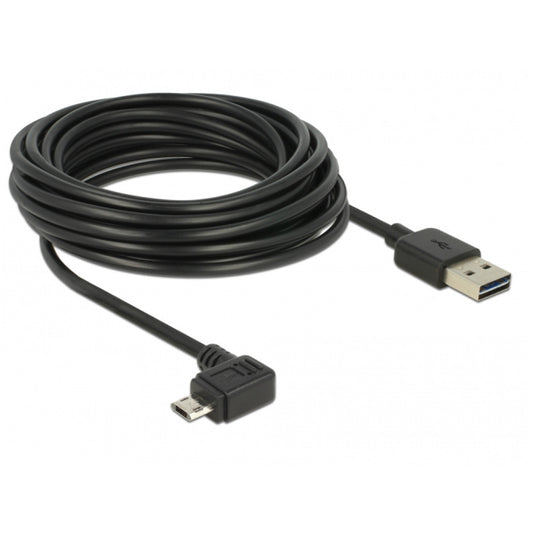 Kabel Delock USB-A => USB-B micro kotni EASY 5,0m obojestranski (85562)