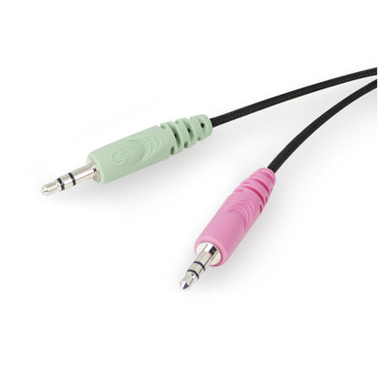 Slušalke žične naglavne 2x 3,5mm stereo Ewent nadzor glasnosti - z mikrofonom (EW3562)