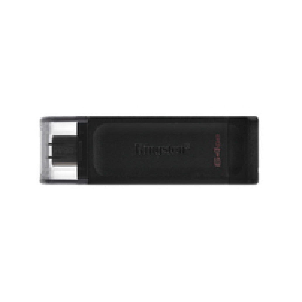 Spominski ključek 64GB USB-C Kingston DT70 - plastičen/s pokrovčkom/črn (DT70/64GB)