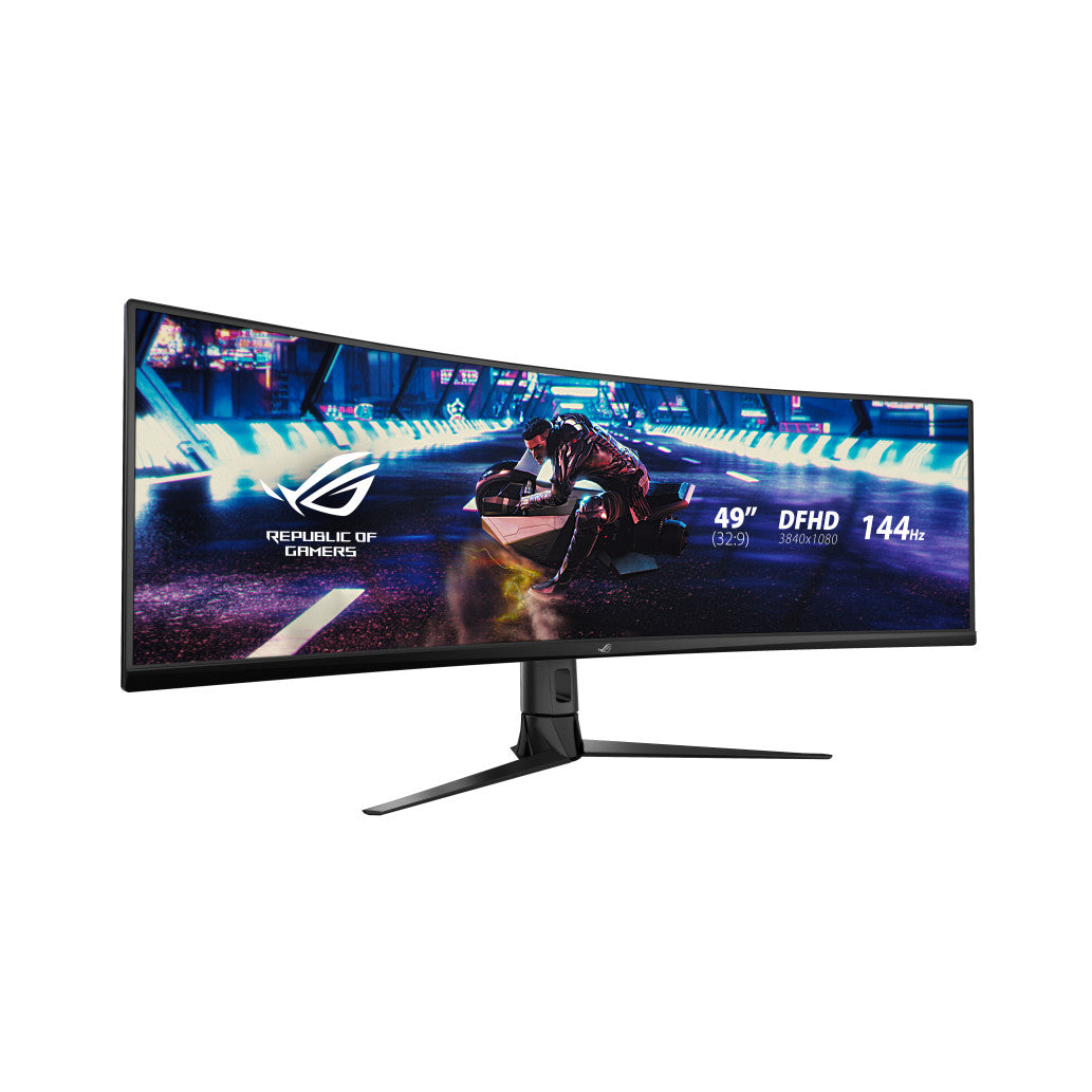 Monitor Asus 124,5 cm (49,0") XG49VQ 3840x1080 Curved Gaming 144Hz VA 4ms 2xHDMI DisplayPort 2xUSB3.2 HAS Zvočniki 2x5W  sRGB125% FreeSync Premium PRO BT HDR400 Strix