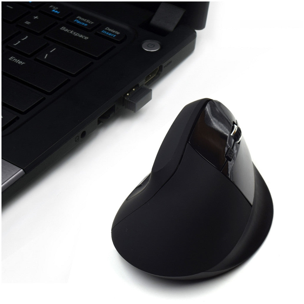 Miš Ewent brezžična optična Ergonomic Vertical 1600dpi črna (EW3158)