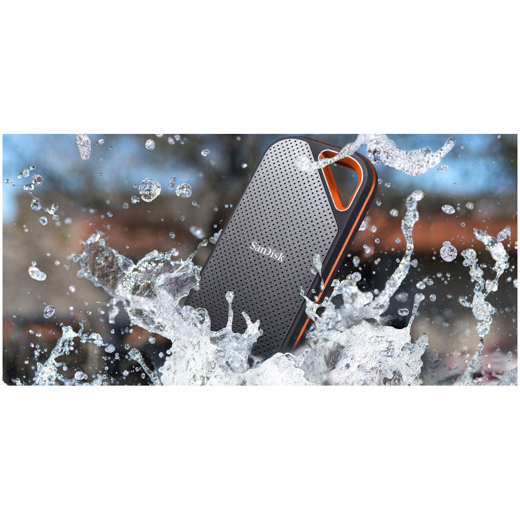 Prenosni disk SSD 2TB USB-C Sandisk Extreme PRO 2000/2000MB/s  - črna-oranžna (SDSSDE81-2T00-G25)