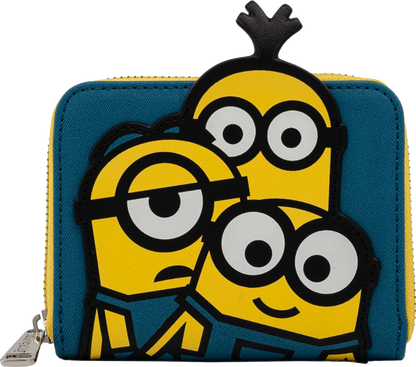LOUNGEFLY MINION TRIPLE MINION BELLO ZIP AROUND DENARNICA