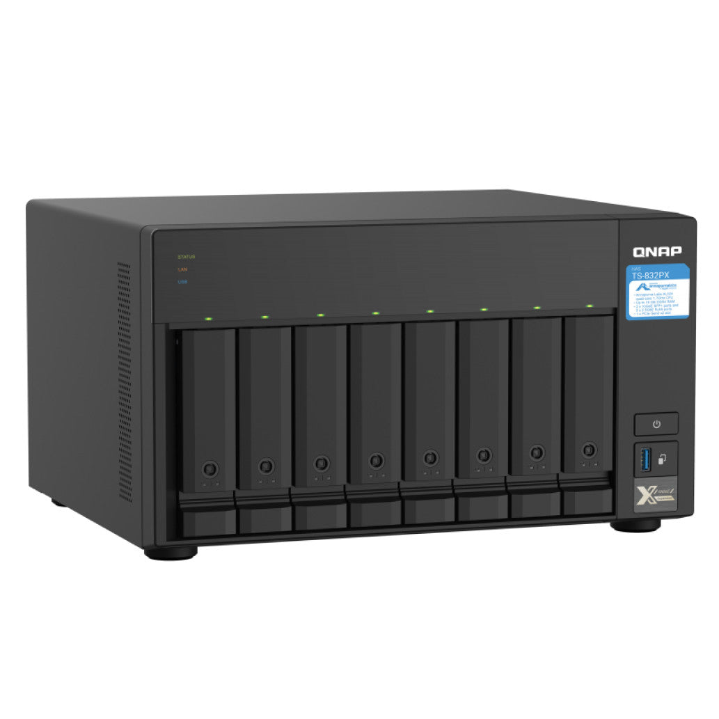 NAS ohišje QNAP TS-832PX-4G za 8 diskov  4GB ram  2x 10Gb SFP+ 2x 2.5Gb mreža