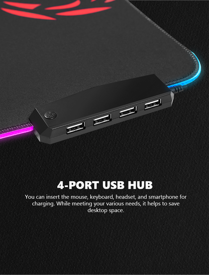 MARVO MG011 RGB LIGHTING PODLOGA ZA MIŠKO + 4 PORT HUB