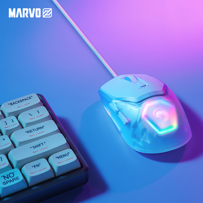 MARVO FIT LITE G1 GAMING MIŠKA BELE BARVE