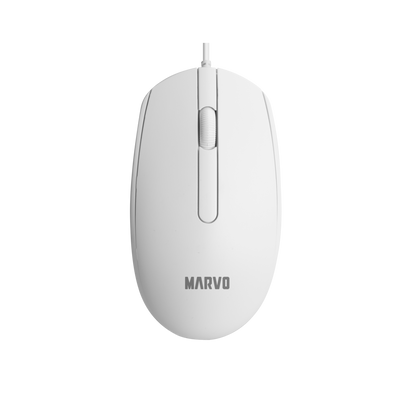MARVO OFFICE MS003 WH MIŠKA BELE BARVE