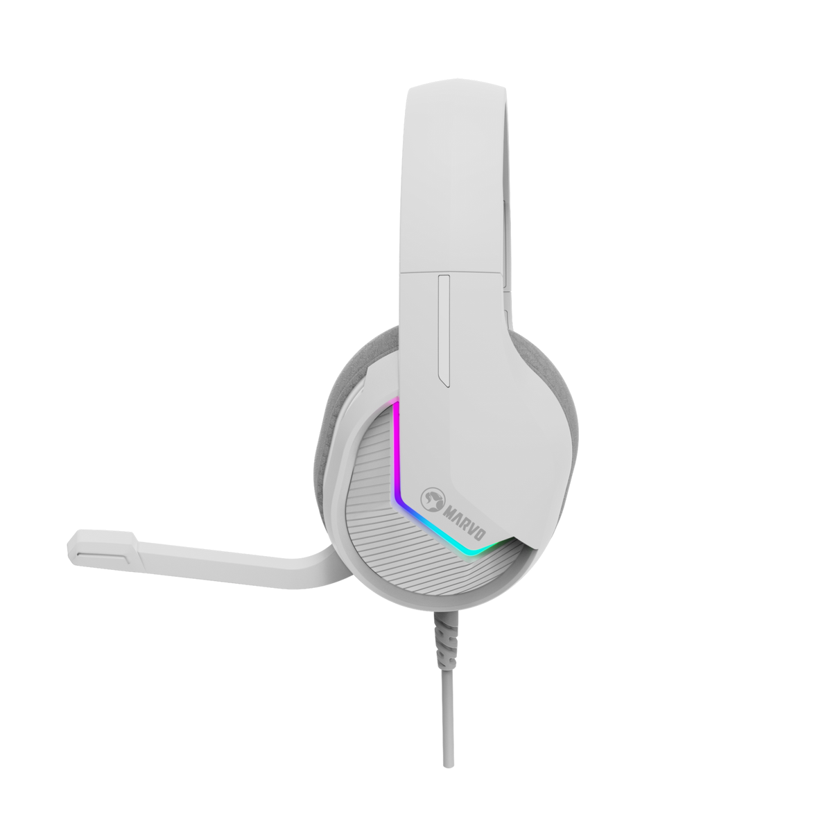 MARVO H8618 RGB WH SLUŠALKE BELE BARVE