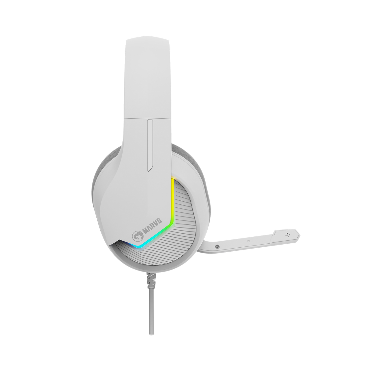 MARVO H8618 RGB WH SLUŠALKE BELE BARVE